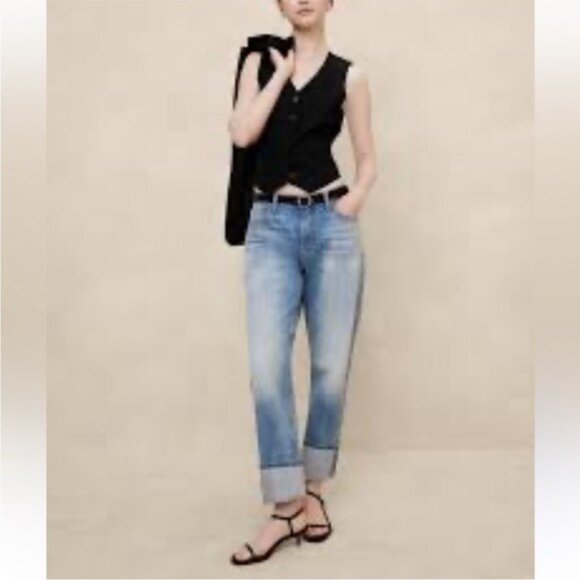 Banana Republic Hayden Black Cropped Vest Tailored Sleeveless Top Size 2 NWT - Picture 15 of 16